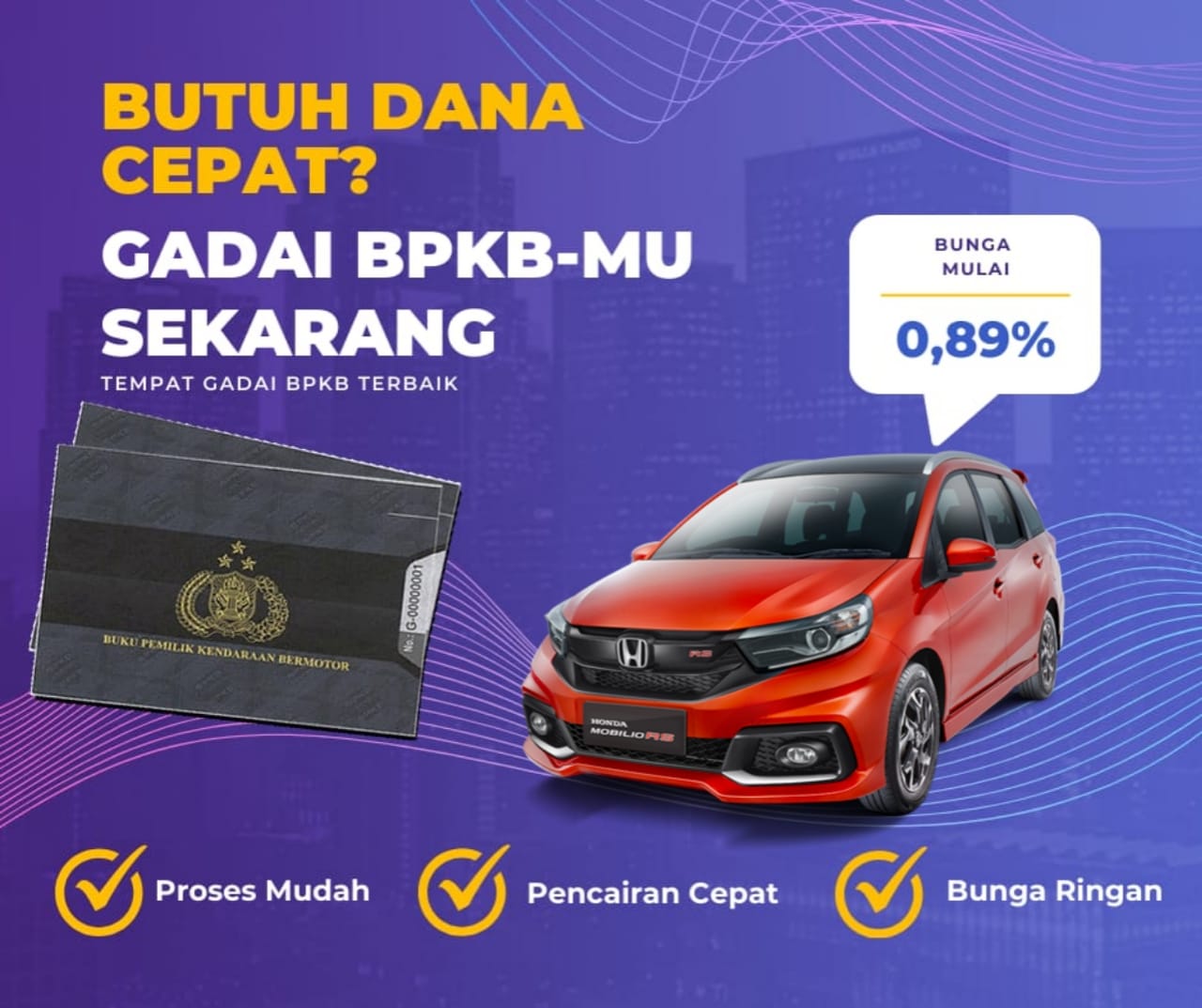 Kredit Jaminan Bpkb Mobil Honda Mobilio Dapat Dana Berapa? Seperti Ini Simulasinya